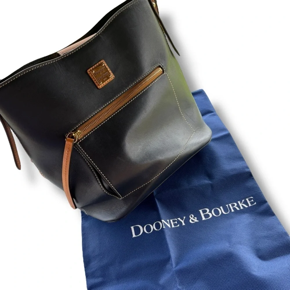 Dooney & Bourke Florentine Ridley Crossbody Bag Navy Leather - Picture 4 of 10